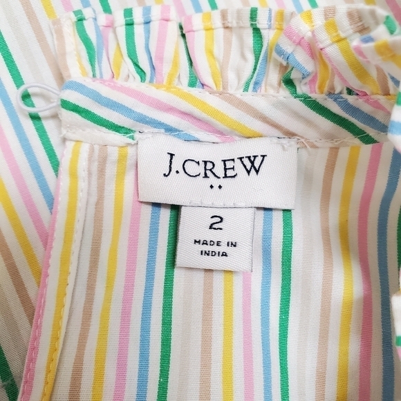 J. Crew Re-imagined Ruffle neck/sleeve Top 2 - Picture 3 of 5